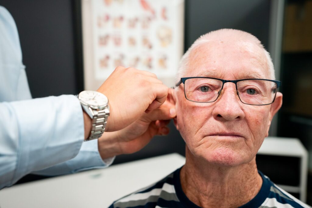 Ear check and wax assessment before hearing testing